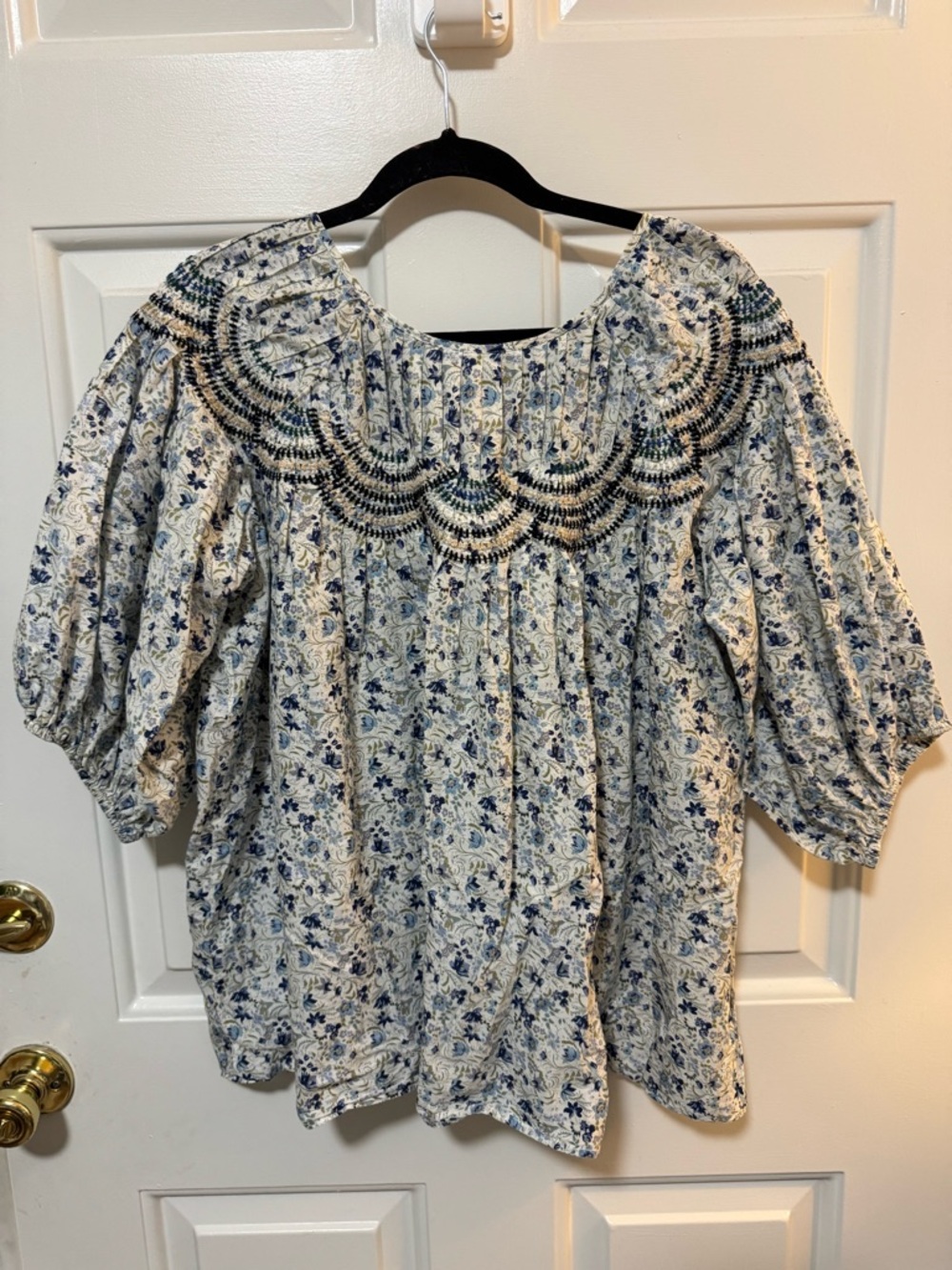 Johnny Was Tatiana Floral Embroidered Top Size Large $250 - Picture 7 of 11